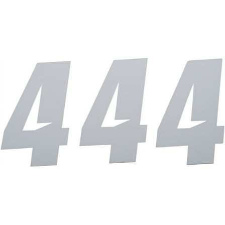 Slash Series Individual Numbers 6in. - No.4 - White