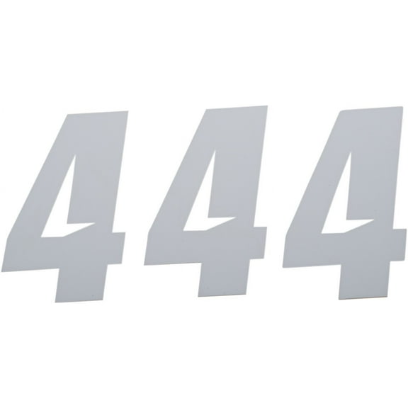 Slash Series Individual Numbers 6in. - No.4 - White