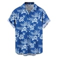 thumbnail image 5 of OGLCCG Hawaiian Shirt for Men Short Sleeve Floral Button Down Tops Summer Tropical Holiday Beach T Shirts,XXXXL,Sky Blue, 5 of 6