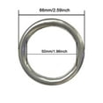 thumbnail image 5 of ABCISI 2.5" Metal O-Ring, 4 Pack 304 Seamless Welding Stainless Steel Lifting Rings, Heavy Duty Smooth Solid Multi-Purpose Big Ring for for Crafts, 8mm x 50mm, 5 of 11