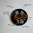 thumbnail image 3 of ABS Wall Clock Replacement Decorative Battery Powered Light-operated Battery Powered Gym Digital LED Clocks Alarms Thermometer Orange, 3 of 9