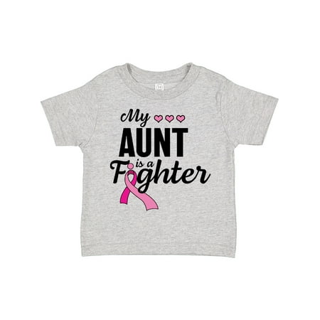 

Inktastic Breast Cancer Awareness My Aunt is a Fighter Gift Toddler Boy or Toddler Girl T-Shirt