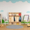 thumbnail image 2 of RRI Goods 5 Section Montessori Coat Locker N Backpack Hanger, School,Daycare Organizer, 2 of 8