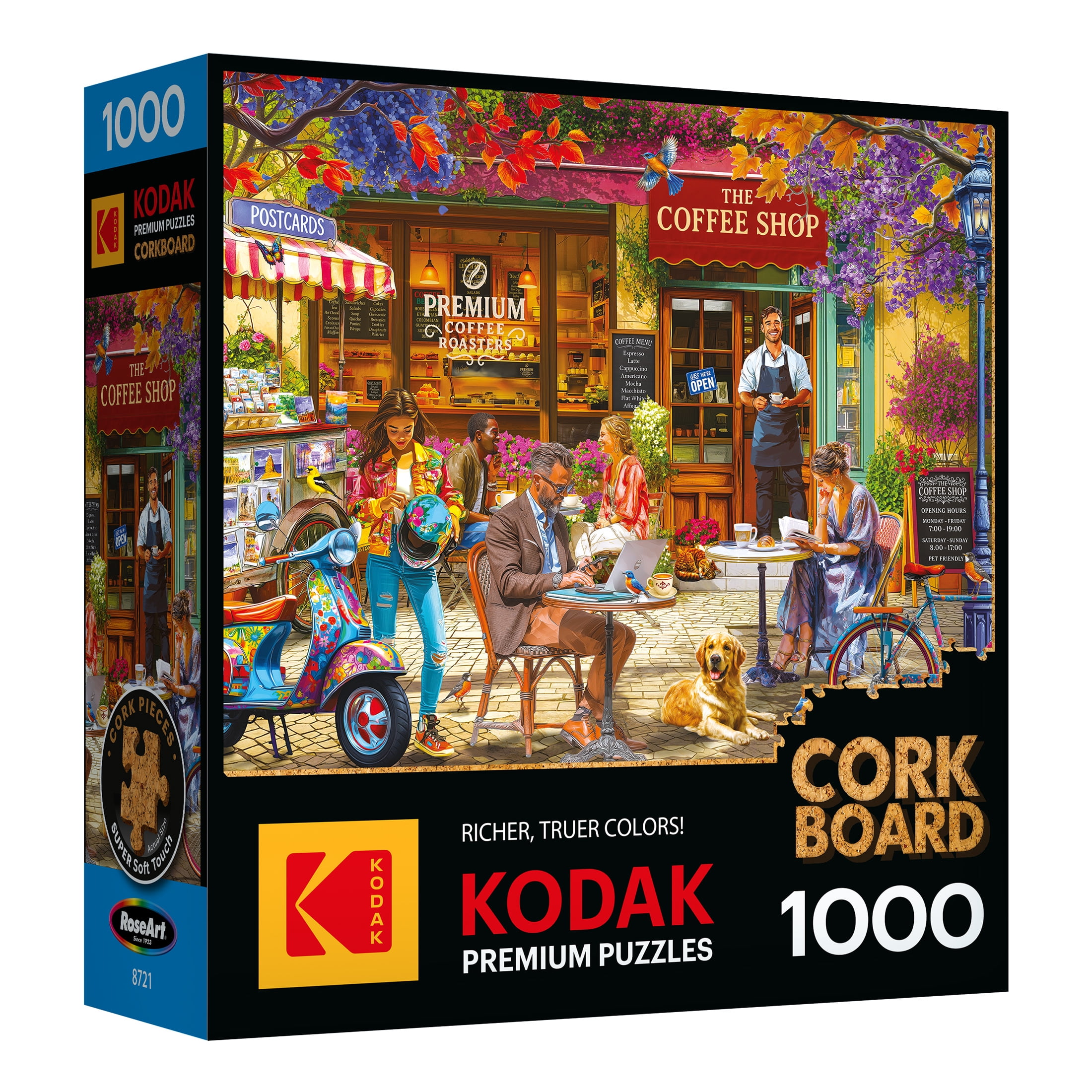 RoseArt - Kodak Cork 1000 pièces -Le café - Puzzle à emboîter pour adultes