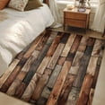 thumbnail image 5 of Western Barn Door Area Rugs Collection 4'x6', Vintage Farmhouses Wooden Door Brown Non Slip Indoor Rectangle Throw Runner Rug Floor Mat Carpet for Living Room Dining Table Bedroom Nursery, 5 of 9