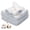 white with blue trim, variant on KABOER 20 Pcs Muslin Baby Washcloths, Cotton 6-Layer Wash Cloths for Sensitive Skin, 12"x12" Large, Ultra Soft and Absorbent Infant Essentials for Newborn and Toddlers, White with Pink/Blue Trim