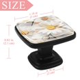 thumbnail image 4 of 4 Pcs Square Cabinet Handle Drawer Pulls Daisy Knobs with Screws Furniture Office Cabinet Knob Decoration, 4 of 7