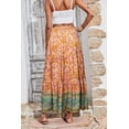 thumbnail image 6 of SOMER Skirts for Women Maxi Skirts Bohemian Flowy High Waist A Line Skirts Summer Pleated Pink L, 6 of 7