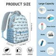 thumbnail image 6 of Blue Tropical Ocean Bookbag - Nautical Shark Print, Ergonomic Spinal Support, Waterproof & Spacious for School Essentials, 6 of 6