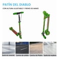 thumbnail image 3 of Scooter Patín Del Diablo Plegable The Baby Shop de 3 llantas y altura ajustable Verde -, 3 of 7