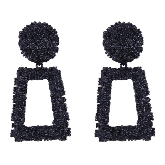 Punk Style Women Big Geometric Pendant Long Dangle Earrings Fashion Jewelry