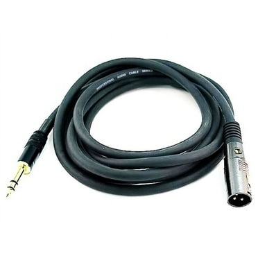 Monoprice Premier Series - Audio cable - XLR3 male to stereo jack male - 10 ft - shielded - metallic graphite - booted, molded, stranded