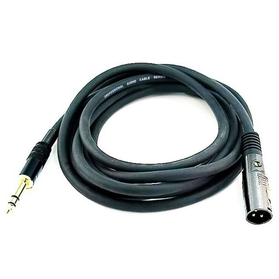 Monoprice XLR Male to 1/4in TRS Male Cable - 10 Feet | 16AWG, Gold Plated - Premier Series