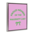 thumbnail image 4 of Stupell Industries Proud Member Naughty List Holiday Painting Gray Floater Framed Canvas Art Print Wall Art, 17 x 21, 4 of 10