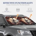 thumbnail image 3 of Kdxio Flower Cat Couple Print 2-Piece Sun Shade Front Windshield - Foldable Car Front Window Sunshades for Most Sedans SUV Truck, 3 of 6