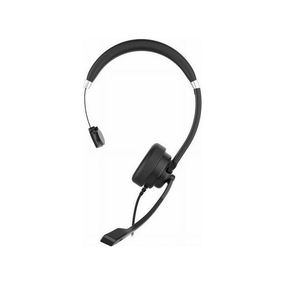 Morpheus 360 Connect USB Mono Headset with Boom Microphone - Noise Cancelling - Reversible Design - Protein Leather Ear Cushion - in-Line Volume Controls - Mute Button - Black - HS5200MU