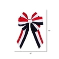 thumbnail image 2 of Vickerman 18" x 36" Red-White-Blue Velvet Bow, 6" Size, Limited UV, 2 of 2
