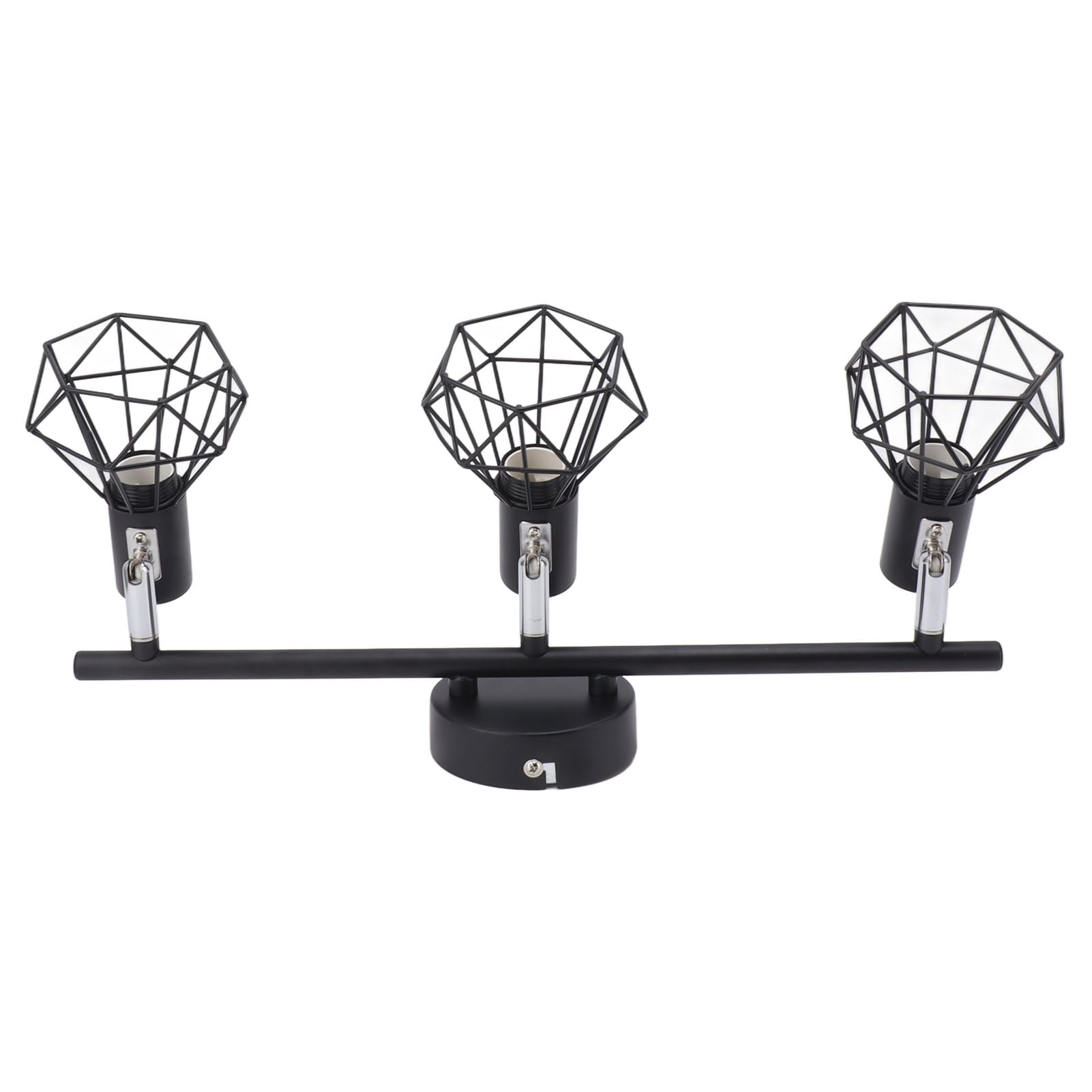 Sarapandan Matte Black Finish, Modern Ceiling Spotlight, 85-265V, Fashionable Design Rotatable 3-Light Track Lighting Kit