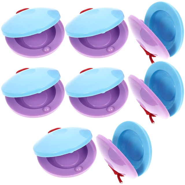CTIRCHIU 1set Castanets Plastic Finger Castanets For Early Education Musical Development And Fun Rhythm Play 8pcs
