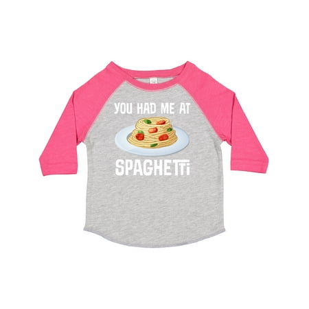 

Inktastic You Had Me at Spaghetti Gift Toddler Boy or Toddler Girl T-Shirt