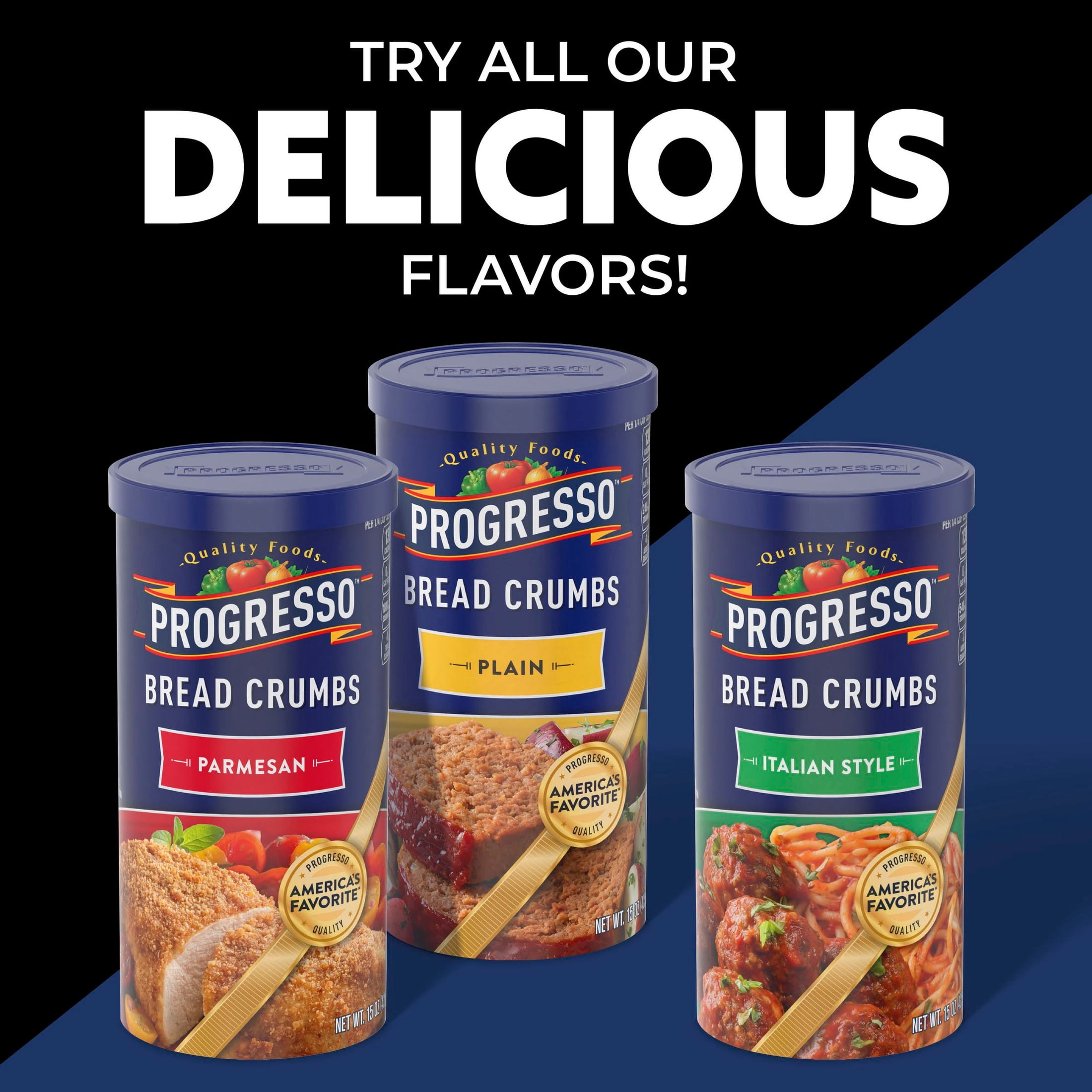 (3 pack) Progresso Italian Style Bread Crumbs Canister (15 oz)