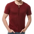 thumbnail image 2 of Birdeem Men Casual Solid Fashion Pullover Round Neck Short Sleeve T Shirt Blouse, 2 of 8