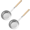 thumbnail image 1 of Fine Mesh Strainer Basket - Stainless Steel Colander with Handle - Flour Sifter for Baking - Kitchen Food Strainer, Fruit, Tea, Rice, Spaghetti, Pasta Strainer, 1 of 6