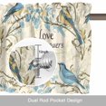 thumbnail image 6 of Flower Bird Valance Curtain Vintage Floral Blue Flower Watercolor Window Valances Rod Pocket Short Curtains Window Treatments for Kitchen Bedroom Bathroom Laundry 54" x 18", 6 of 9
