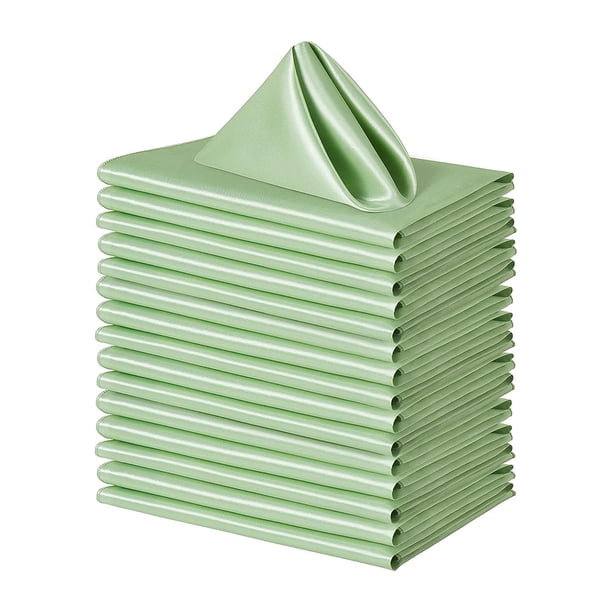 Advancent Servilletas de de poliéster 20 unids/set para una experiencia gastronómica lujosa, servilletas de tela de amplia aplicación Kits de decoración para fiestas té verde