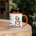 thumbnail image 3 of Mug with Color Inside Retro Housewife "I am not Anti-Social I am Anti-Drama" (Orange, 11 oz), 3 of 3