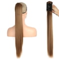 thumbnail image 6 of Limei Straight Long Ponytail Extensions 24 Inch Wrap Around Synthetic Hair Piece Pony Tail Hair Extensions Hairpieces for Women Girls, 6 of 6