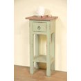 thumbnail image 4 of Sunset Trading Cottage Table d'Appoint Étroite en Bois Style en Vert Bahama et Dessus Délavé, 4 of 5