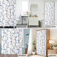 thumbnail image 6 of Watercolors Blue Gold Branch Fabric Shower Curtain Plant Washable Shower Curtains for Bathroom, Waterproof Bath Curtain with Hooks Home Decor 72x84in, 6 of 8