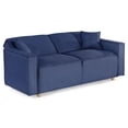 thumbnail image 4 of Sofá Cama Makora Abbot Azul Lino Memory Foam Respaldo con Reclinable de 3 Posiciones, 4 of 8