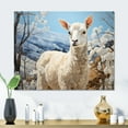 thumbnail image 2 of Designart "Alpaca Blue horizon II" Animals Metal Wall Decor, 2 of 5