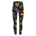 thumbnail image 7 of Meichang Women's Mardi Gras Leggings Mask Print Yoga Pants High Waist Stretchy Carnival Party Tights Leggings, 7 of 7