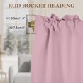 thumbnail image 3 of Rosnek 2 Panels Blackout Tiers Curtain for Small Window Rod Pocket Kitchen Curtains Room Darkening Short Curtains for Bedroom, Pink, 3 of 7