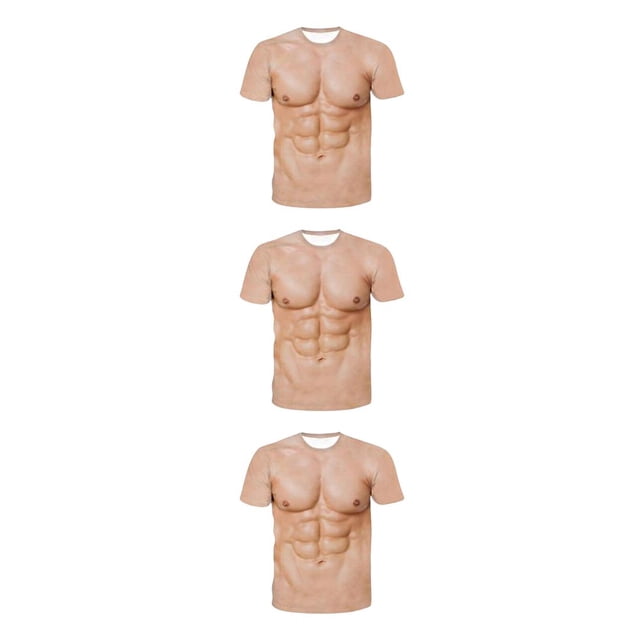Qarigey 3D Graphic Digital Printed MuscleT-shirt Hombres Navidad Halloween M Type1