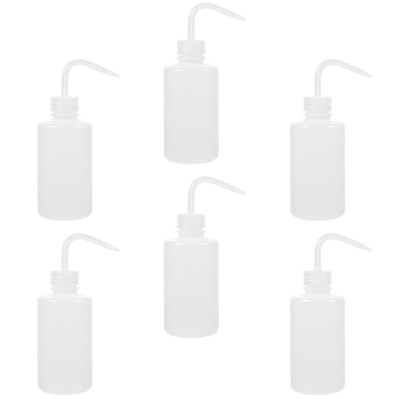 PAMINGONO 6-Pack Plastic Squeeze Bottles with Nozzle Caps for Precise Pouring, Dispensing, and