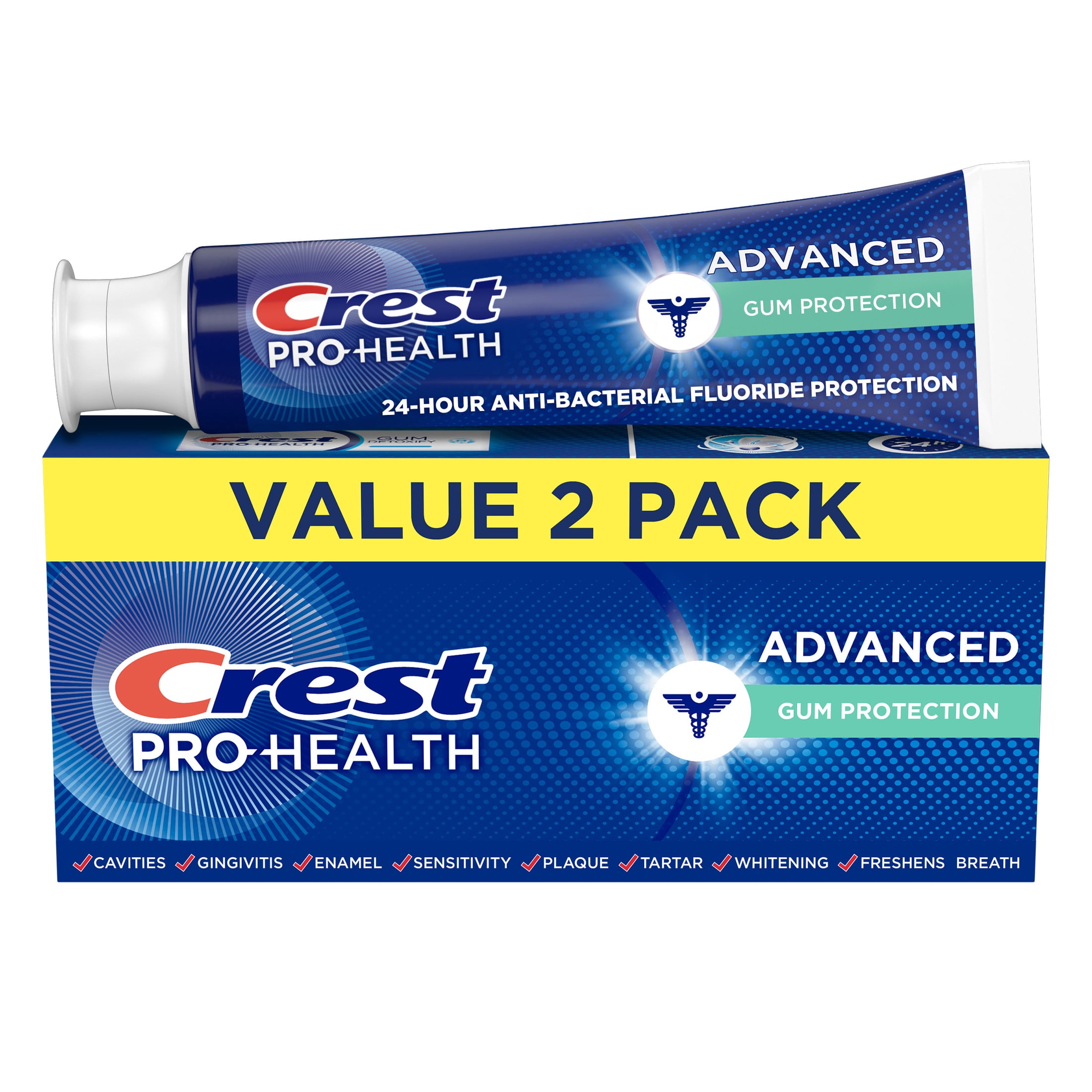 (6 pack) Crest Toothpaste, Pro-Health Advanced Gum Protection Toothpaste (5.1oz), 2 Count