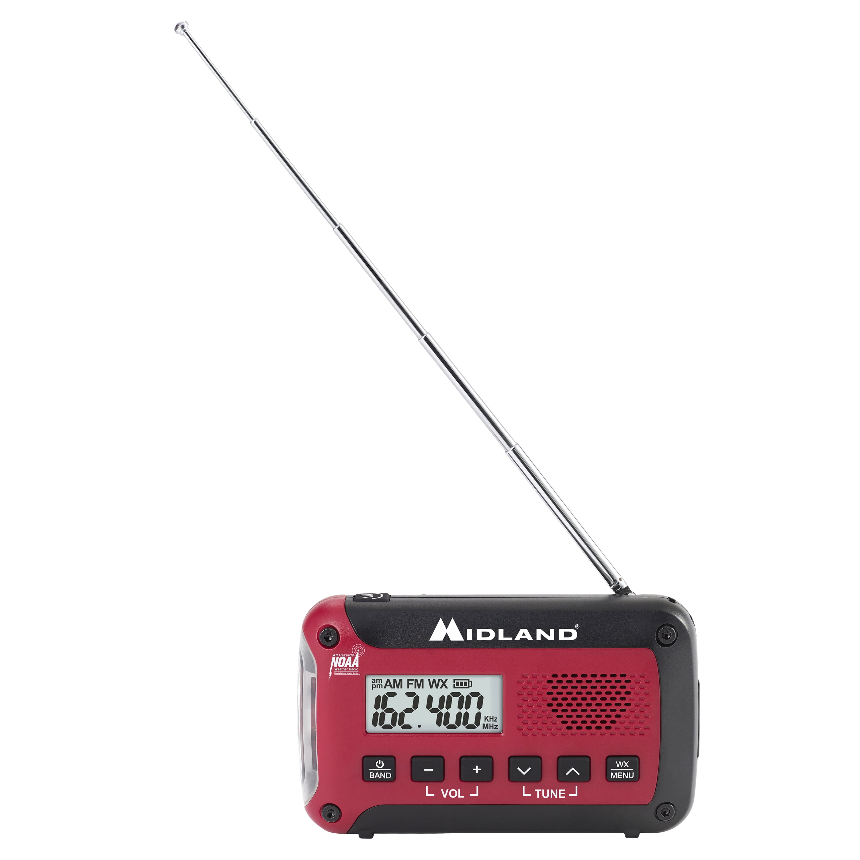 ER10VP E+READY® Compact Emergency Alert AM/FM Weather Radio With Flashlight and SOS Stobe