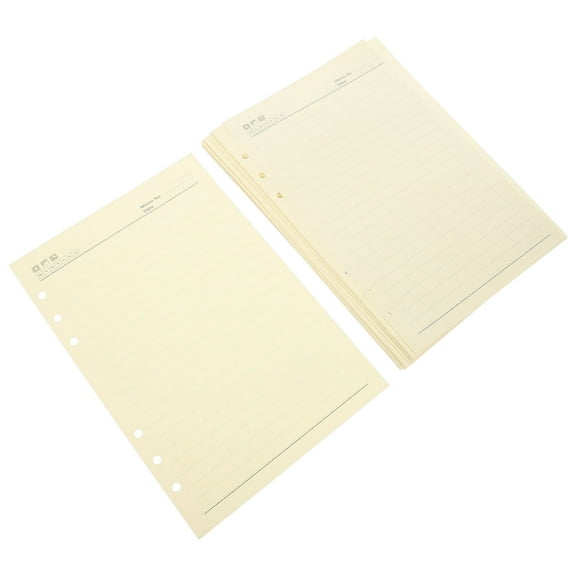 WHAMVOX A5 Light Yellow Notebook Refill Paper for Planner Inserts and Binder Use 60 Sheets