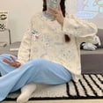 thumbnail image 2 of Conjunto de pijama de Anime Sanrio Cinnamoroll Kuromi My Melody Naiste, ropa de casa informal Kawaii, pantalones largos de manga larga, primavera y otoño, 2 of 4