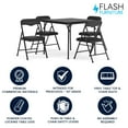 thumbnail image 4 of Flash Furniture Mindy Kids 5-Piece Folding Square Activity Table and Chairs Set, Black, 4 of 13