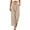 Beige, variant on Women Wide-Leg Trousers, Lightweight with Wrap Waistband Elastic Waist Causal Pants Army Green S