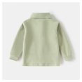 thumbnail image 5 of LYMAYTER 2-7Y Toddler Baby Boys Casual Long Sleeve Lapel Button Shirts Solid Color Holiday Daily Pullover Tops, 5 of 8