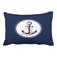 thumbnail image 1 of RYLABLUE Rectangl Throw Pillow Covers Beautiful Retro Nautical Anchor Navy Blue Pillowcases Polyester 20 x 30 Inch With Hidden Zipper Home Sofa Cushion Decorative Pillowcase, 1 of 1