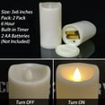 thumbnail image 5 of 3X6'' Outdoor Flameless Battery Operated Candles With Timer Waterproof Lights, 5 of 5