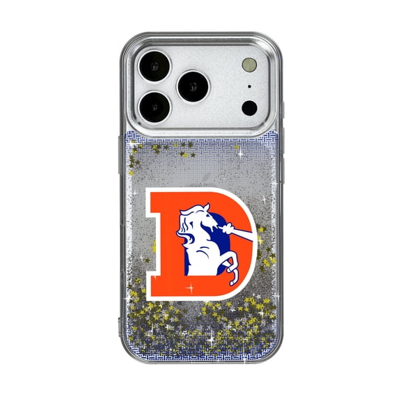 Denver Broncos Linen Logo iPhone Glitter Case