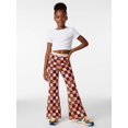thumbnail image 4 of 11-12Y Girls Colored Flared Pants Digital Print Trousers Slim-Fit Wide Leg Flare for Spring Summer Autumn, 4 of 6